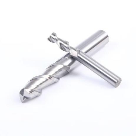 Double-flute helical fine milling cutter